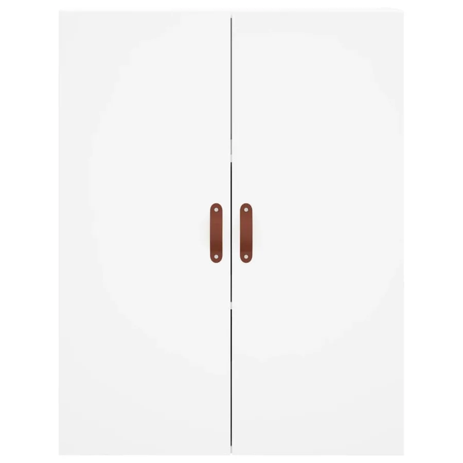 Buffet haut Blanc 69,5x34x180 cm Bois d'ingénierie - 5