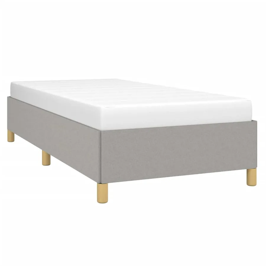Cadre de lit sans matelas gris clair 100x200 cm tissu - 3