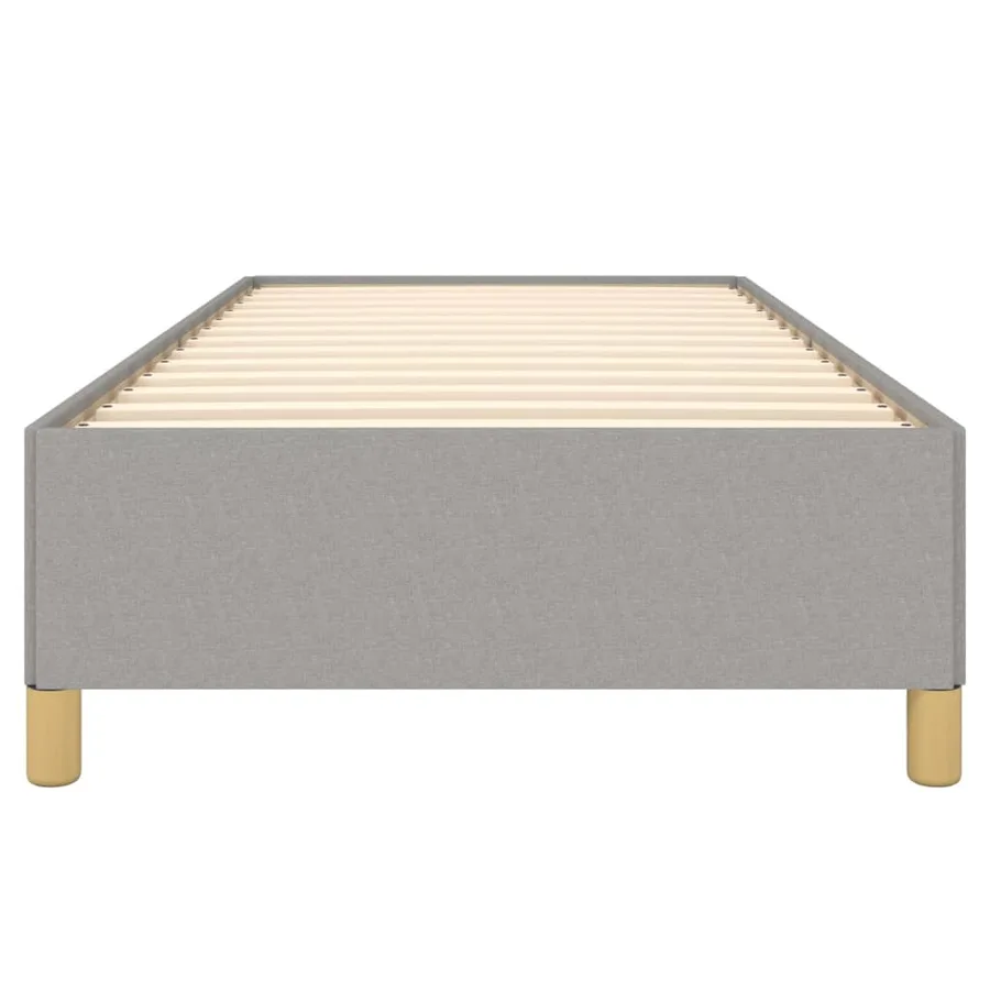 Cadre de lit sans matelas gris clair 100x200 cm tissu - 5