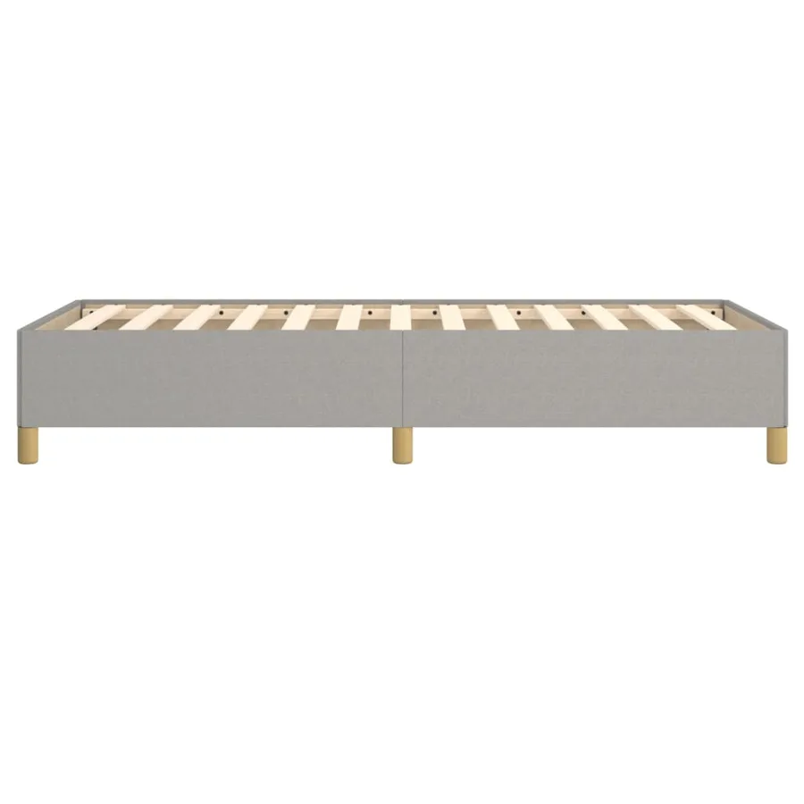 Cadre de lit sans matelas gris clair 100x200 cm tissu - 6