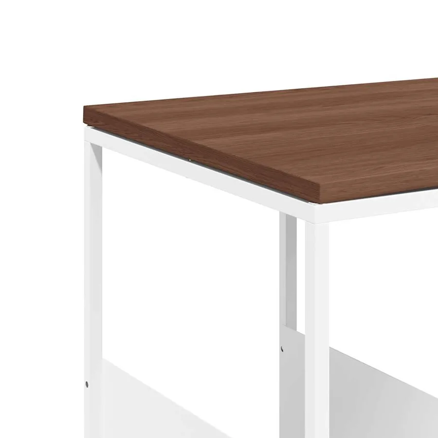 Table d'appoint Blanc 55x36x59,5 cm Bois d'ingénierie - 7