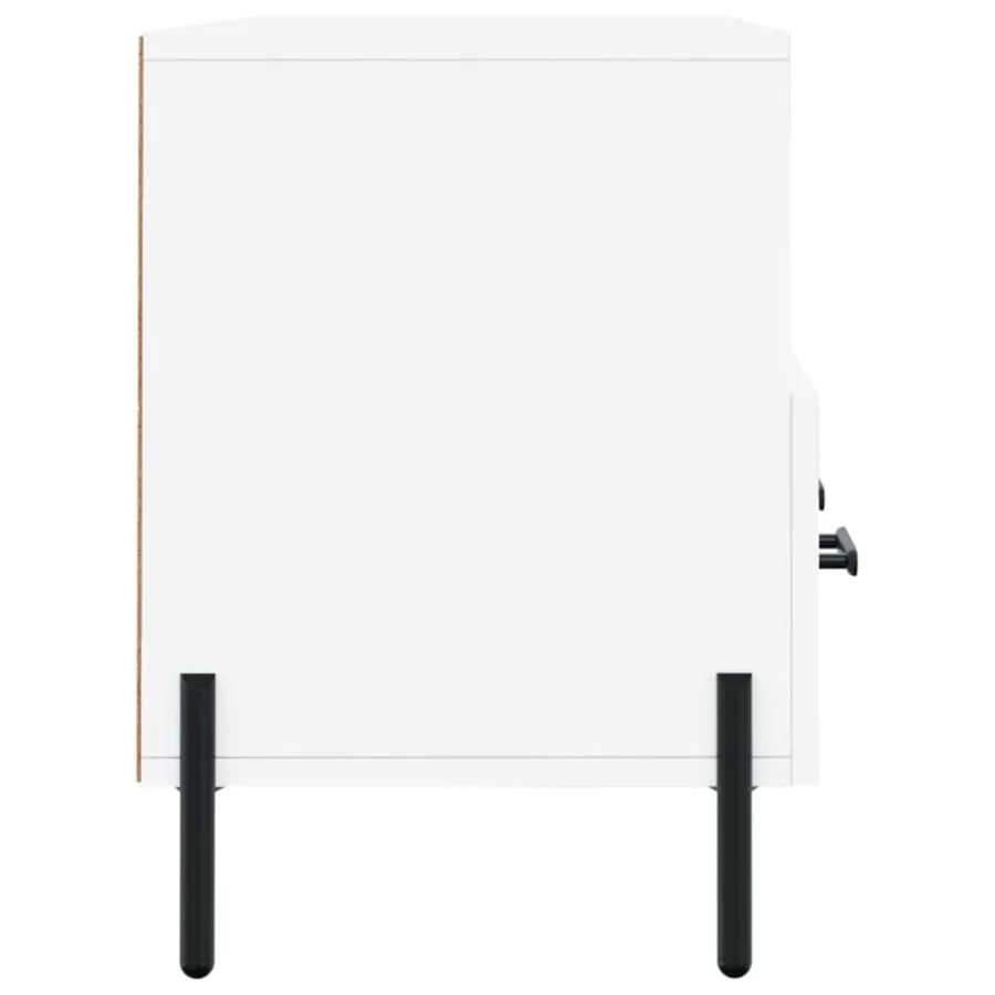 Meuble TV blanc 102x36x50 cm bois d'ingénierie - 7