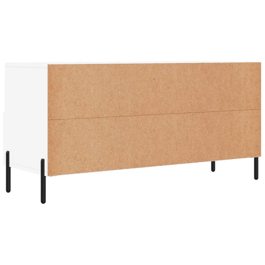 Meuble TV blanc 102x36x50 cm bois d'ingénierie - 8