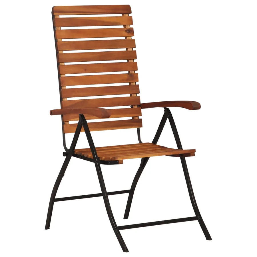 Chaises inclinables de jardin lot de 2 Bois solide d'acacia - 2