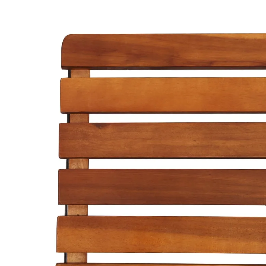 Chaises inclinables de jardin lot de 2 Bois solide d'acacia - 6