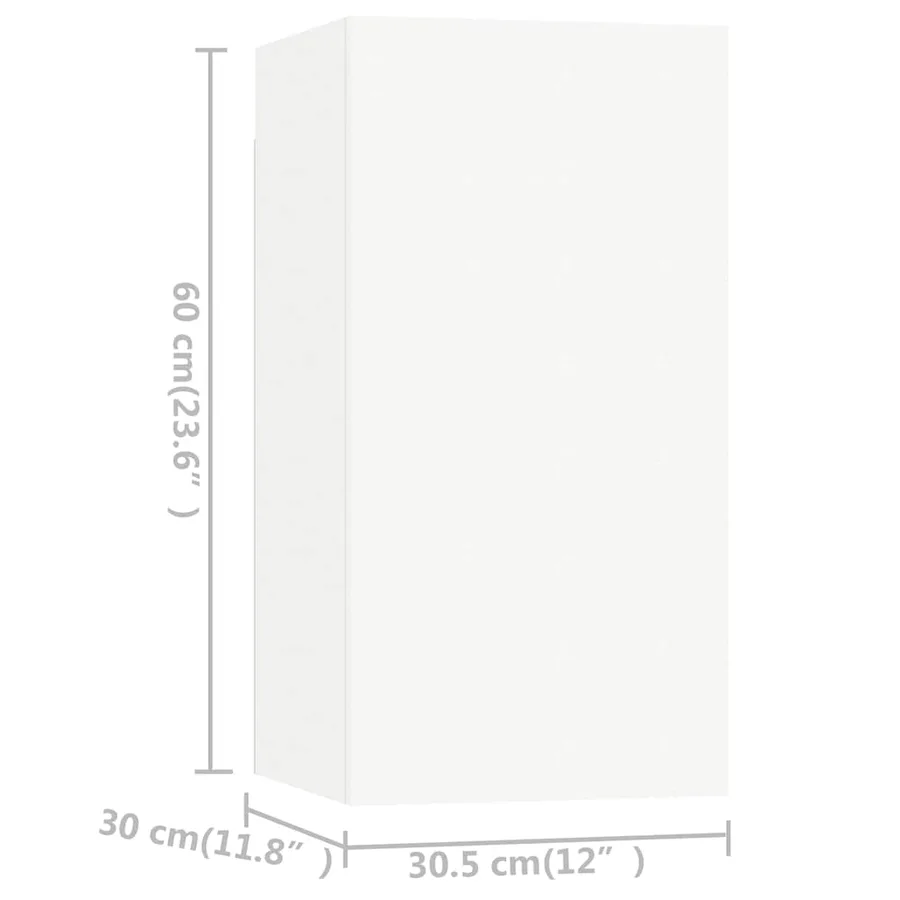 Ensemble de meubles TV 4 pcs Blanc Bois d'ingénierie - 10