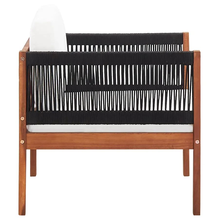 Chaises de jardin lot de 2 Bois d'acacia massif - 4