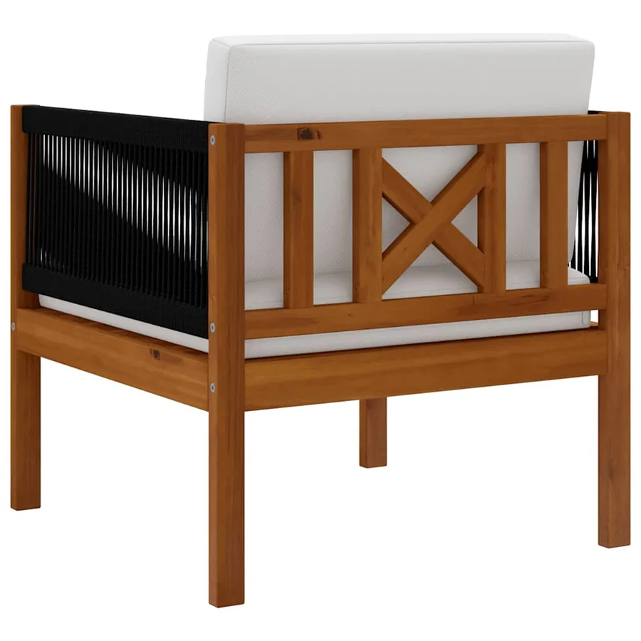 Chaises de jardin lot de 2 Bois d'acacia massif - 5