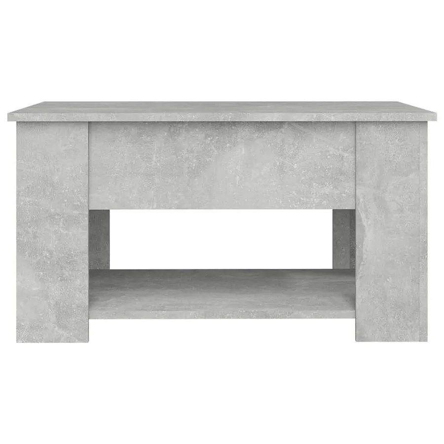 Table basse gris béton 79x49x41 cm bois d'ingénierie - 5