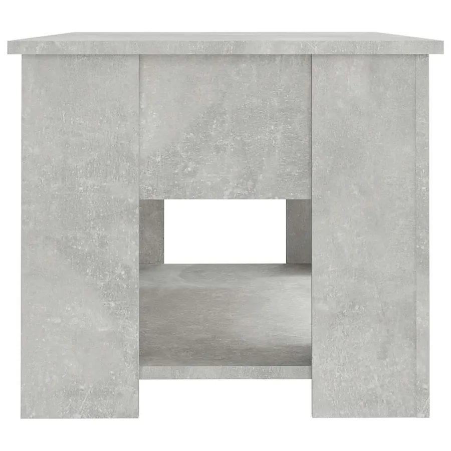 Table basse gris béton 79x49x41 cm bois d'ingénierie - 6
