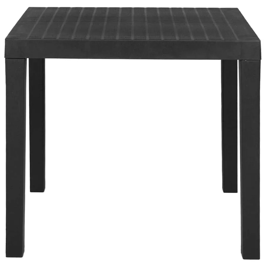 Table de jardin Gris 79x65x72 cm Plastique - 2