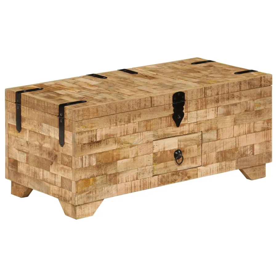 Table basse Bois de manguier massif 80x40x35 cm - 11