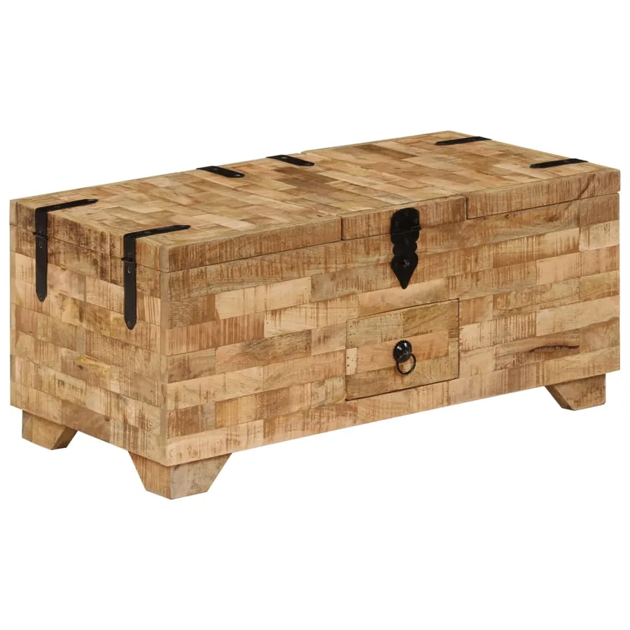 Table basse Bois de manguier massif 80x40x35 cm - 12