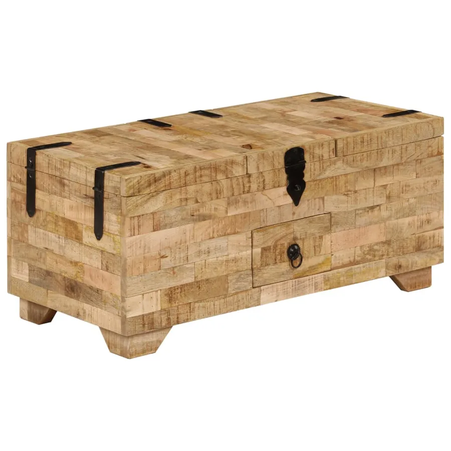 Table basse Bois de manguier massif 80x40x35 cm - 13