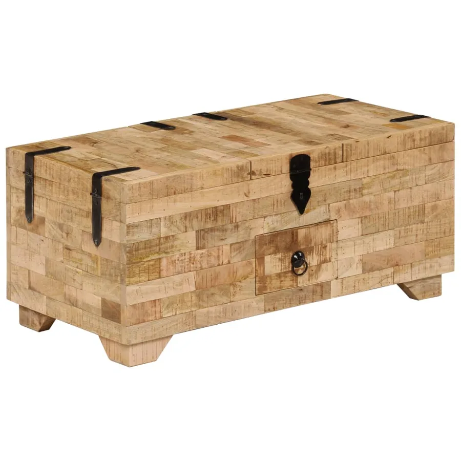 Table basse Bois de manguier massif 80x40x35 cm - 14