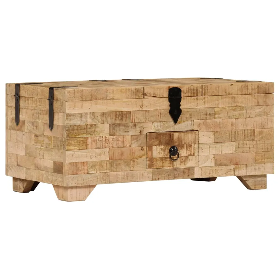 Table basse Bois de manguier massif 80x40x35 cm - 3
