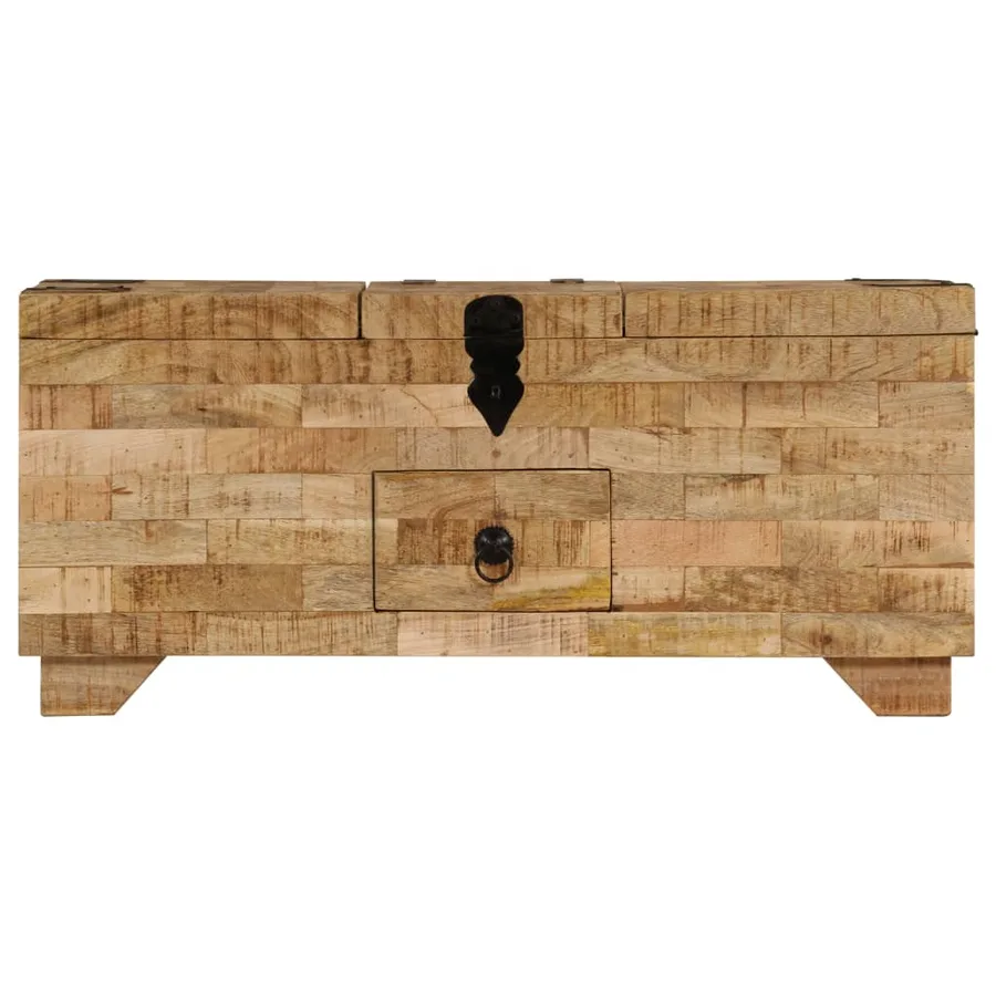 Table basse Bois de manguier massif 80x40x35 cm - 4