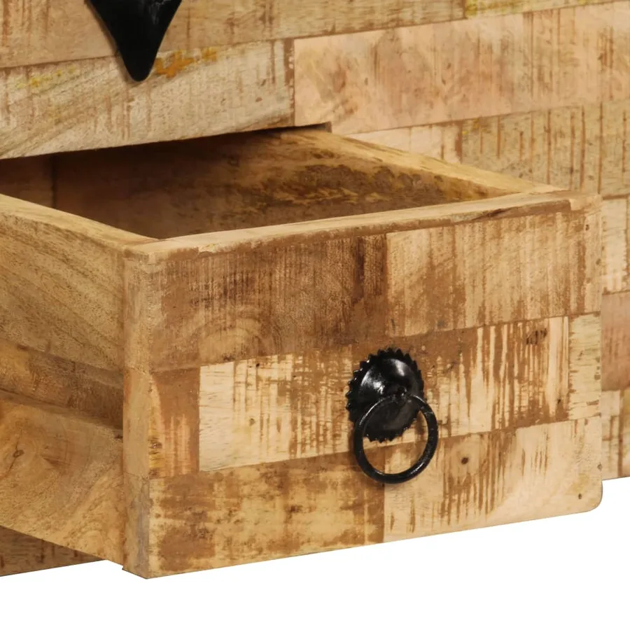 Table basse Bois de manguier massif 80x40x35 cm - 8