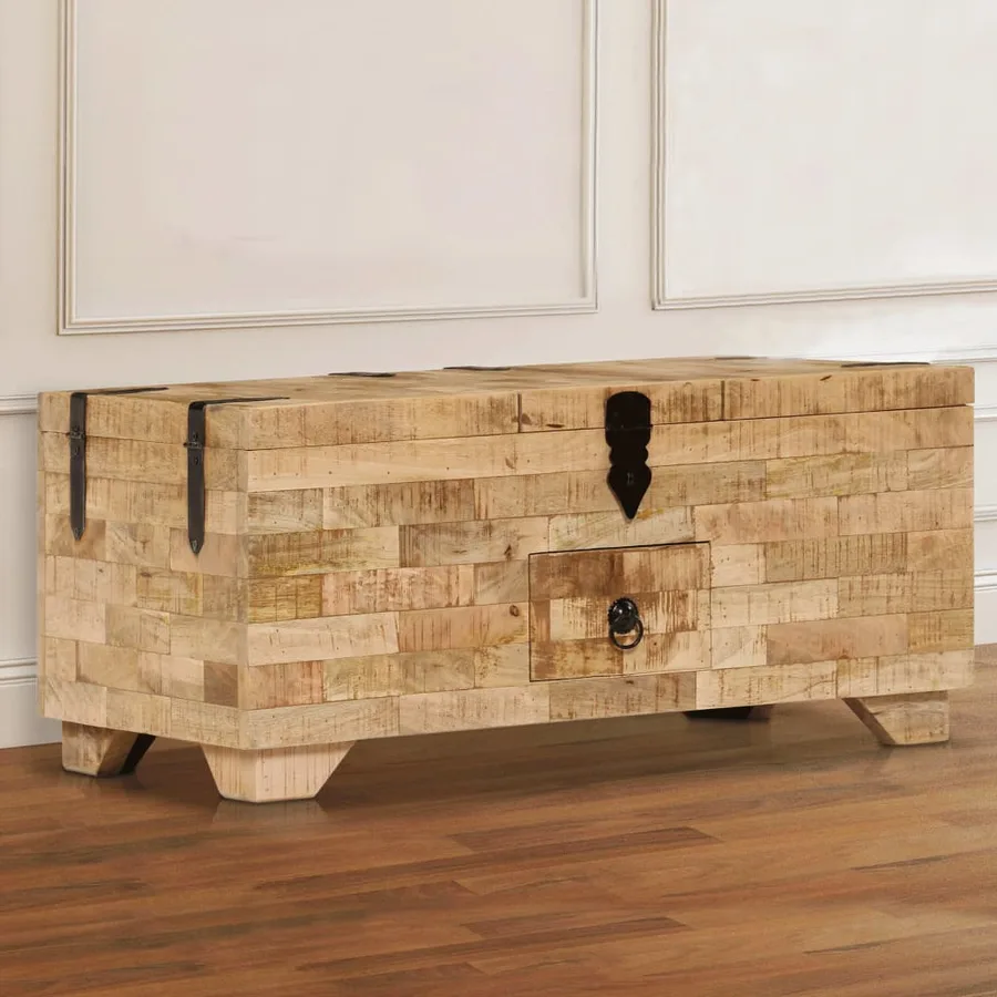 Table basse Bois de manguier massif 80x40x35 cm - 9
