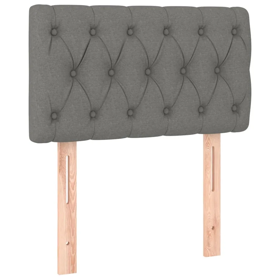 Sommier à lattes de lit avec matelas et LED Gris foncé 80x200cm - 7