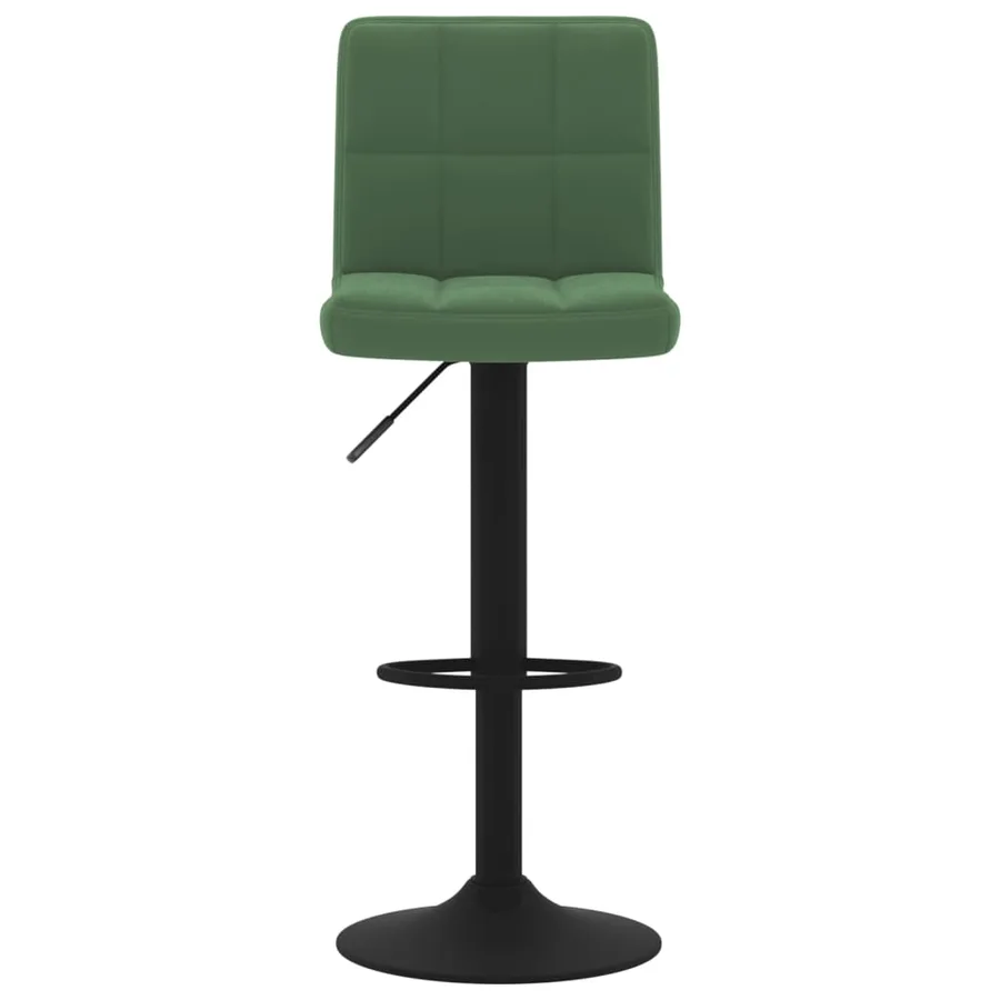Tabourets de bar lot de 2 vert foncé velours - 4
