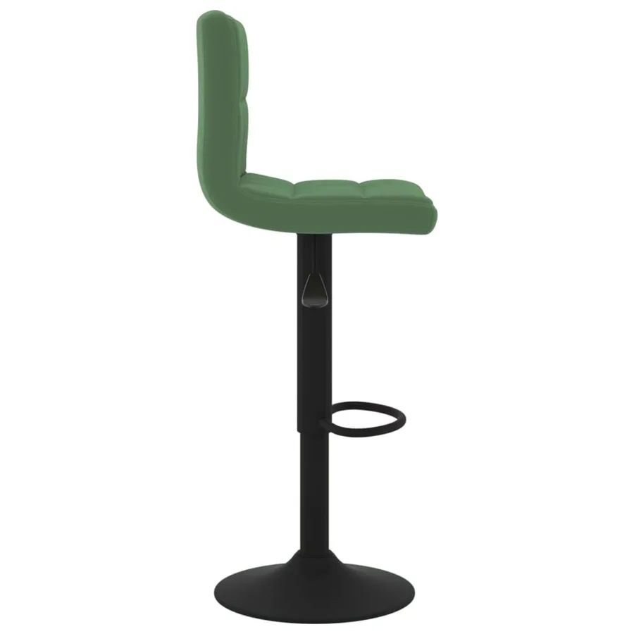 Tabourets de bar lot de 2 vert foncé velours - 5
