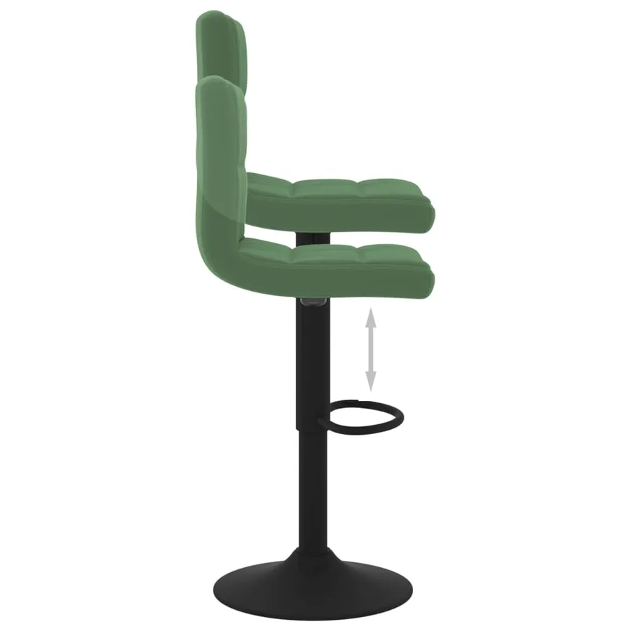 Tabourets de bar lot de 2 vert foncé velours - 7