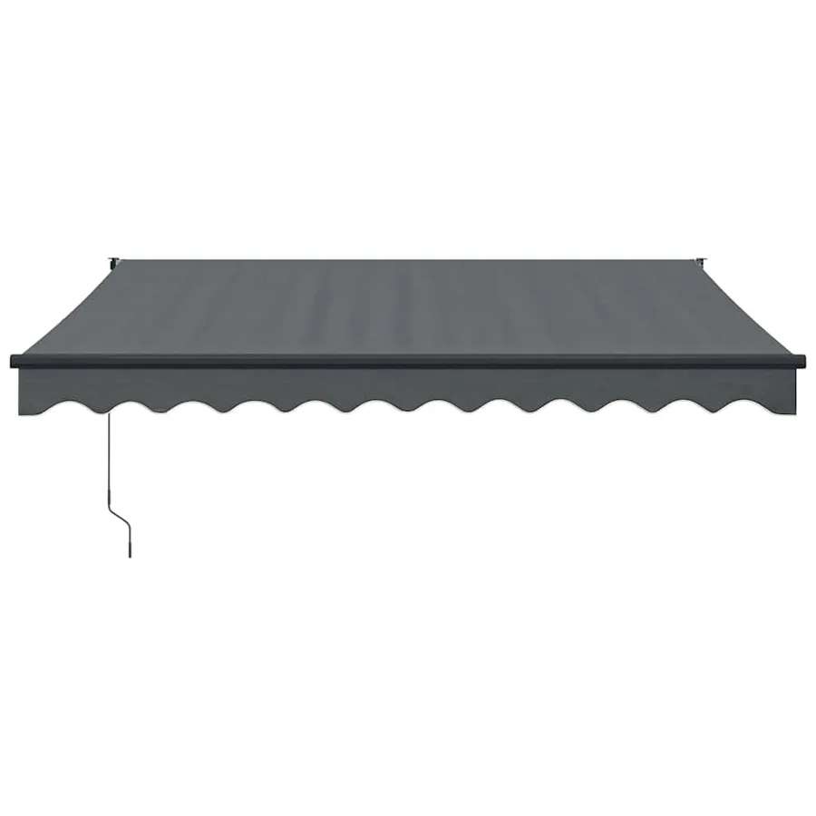 Auvent rétractable anthracite 3,5x2,5 m tissu et aluminium - 3