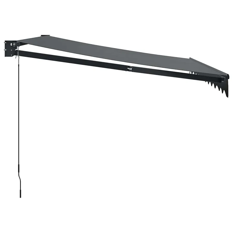 Auvent rétractable anthracite 3,5x2,5 m tissu et aluminium - 4