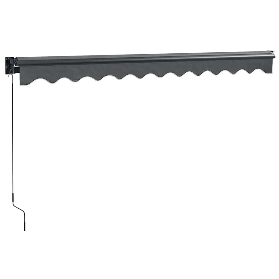 Auvent rétractable anthracite 3,5x2,5 m tissu et aluminium - 6