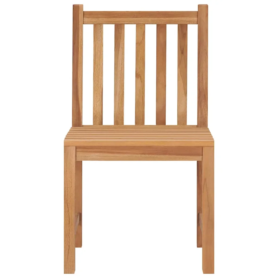 Chaises de jardin lot de 4 avec coussins Bois de teck massif - 4