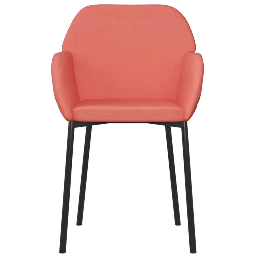 Chaises à manger lot de 2 Rose Velours - 5