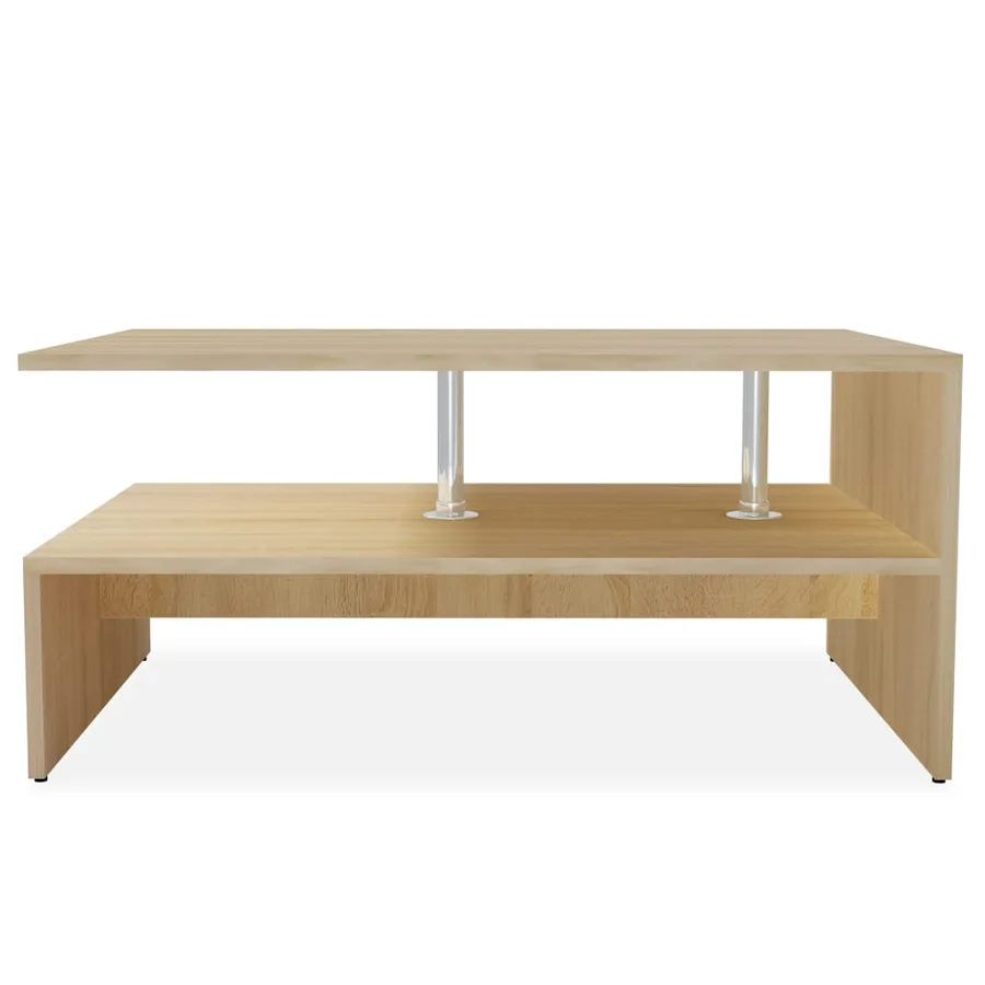 Table basse Bois d'ingénierie 90x59x42 cm Chêne - 2