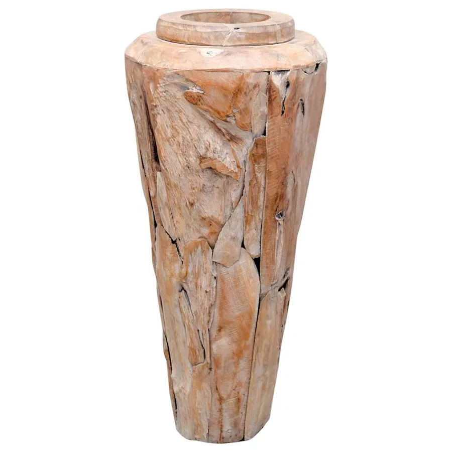 Vase de décoration 40 x 100 cm Bois de teck solide - 3