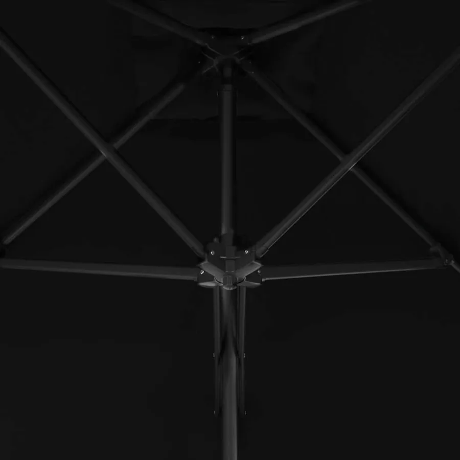 Parasol de jardin avec mât en acier noir 250x250x230 cm - 4