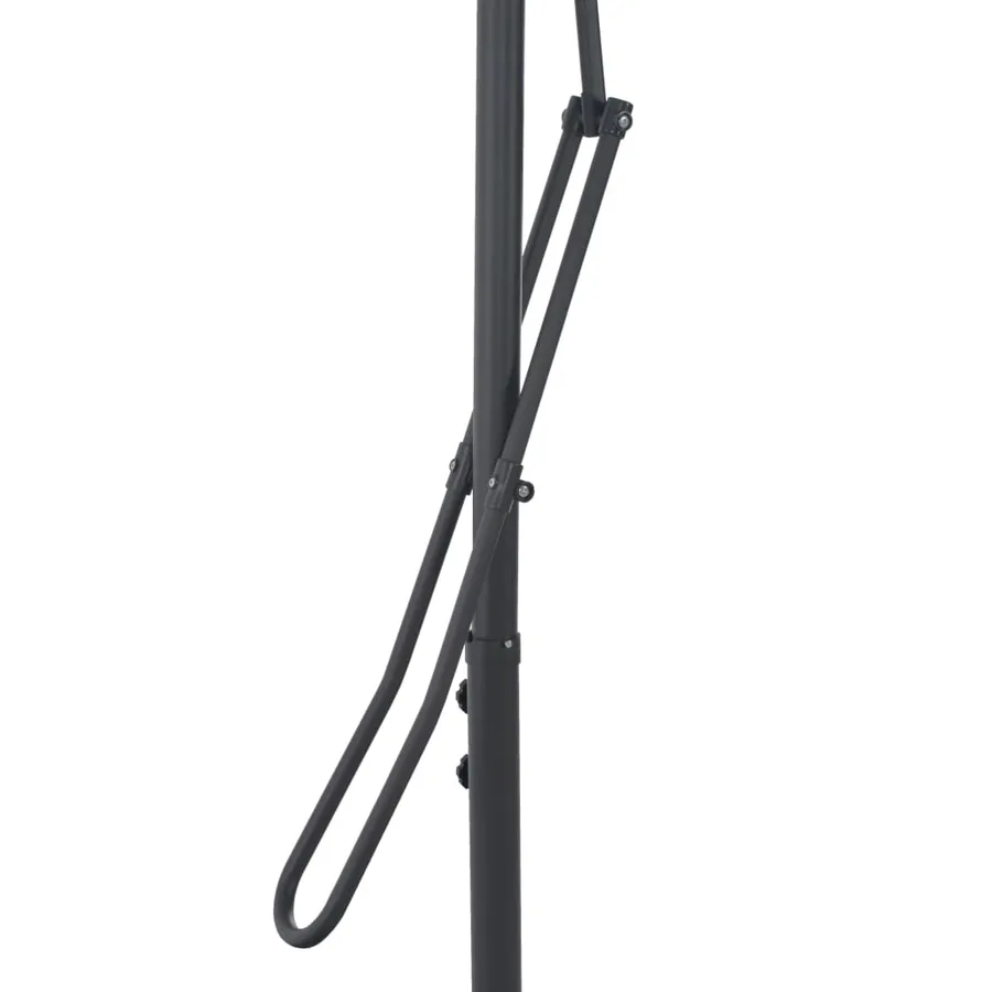 Parasol de jardin avec mât en acier noir 250x250x230 cm - 5