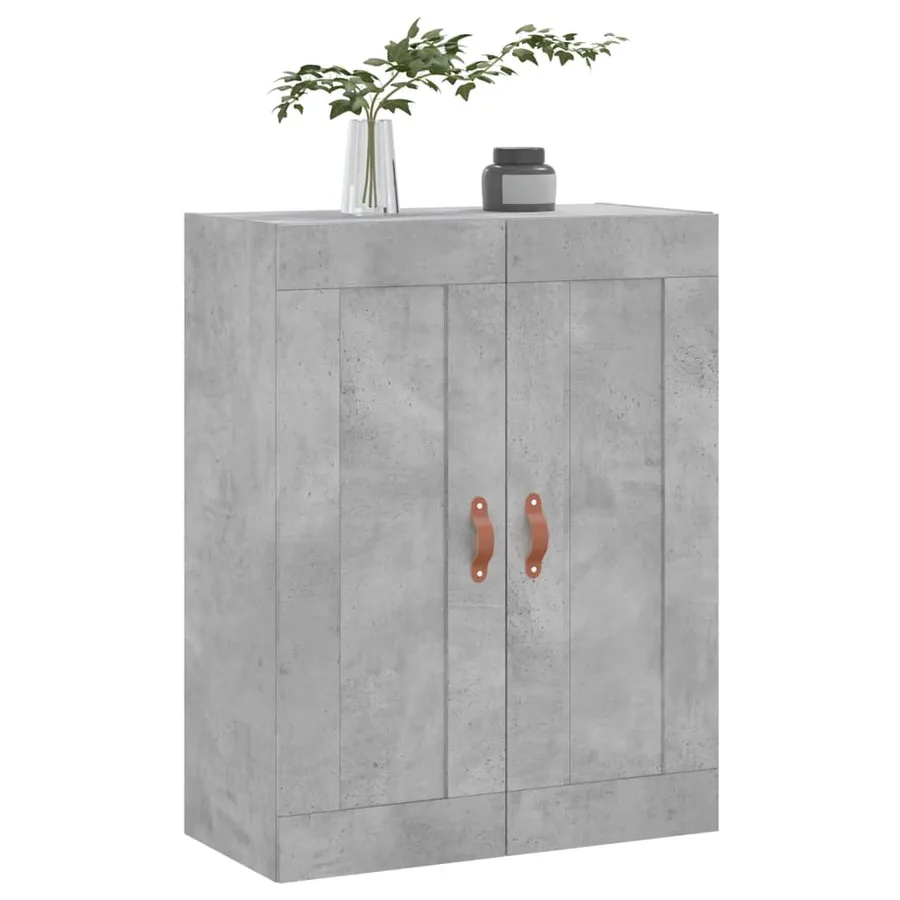 Armoire murale gris béton 69,5x34x90 cm bois d'ingénierie - 4