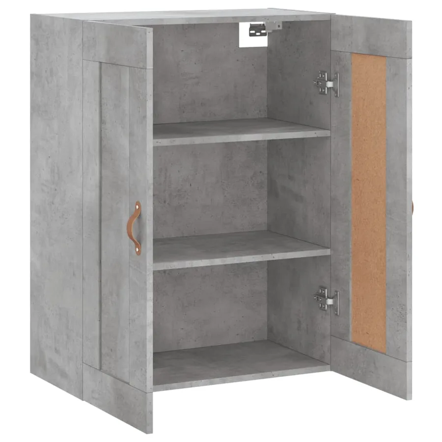 Armoire murale gris béton 69,5x34x90 cm bois d'ingénierie - 6