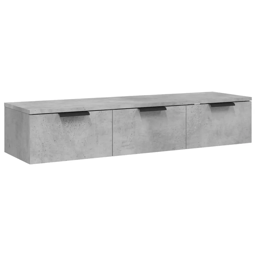 Armoire murale Gris béton 102x30x20 cm Bois d'ingénierie - 2