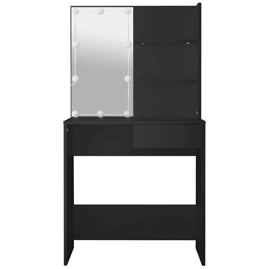 Coiffeuse avec LED noir 74,5x40x141 cm - 8