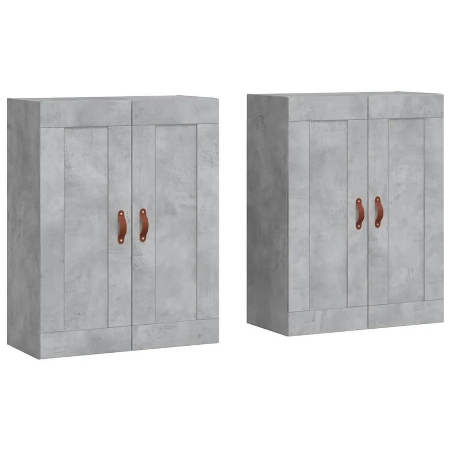 Armoires murales 2 pcs gris béton bois d'ingénierie - 2