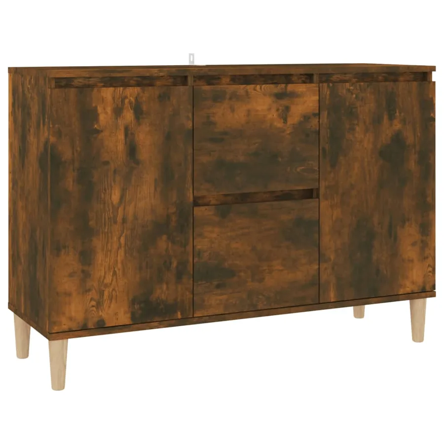 Buffet Chêne fumé 101x35x70 cm Bois d'ingénierie - 2
