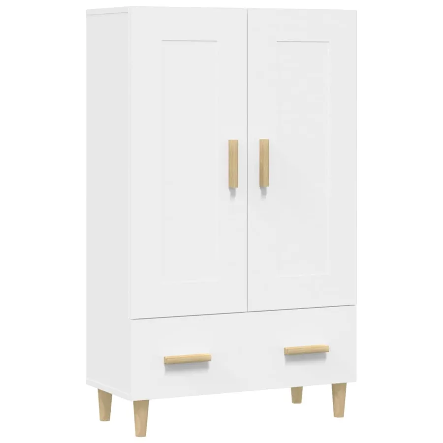 Buffet haut Blanc 70x31x115 cm Bois d'ingénierie - 2