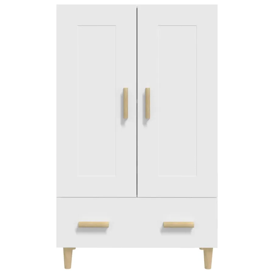 Buffet haut Blanc 70x31x115 cm Bois d'ingénierie - 6
