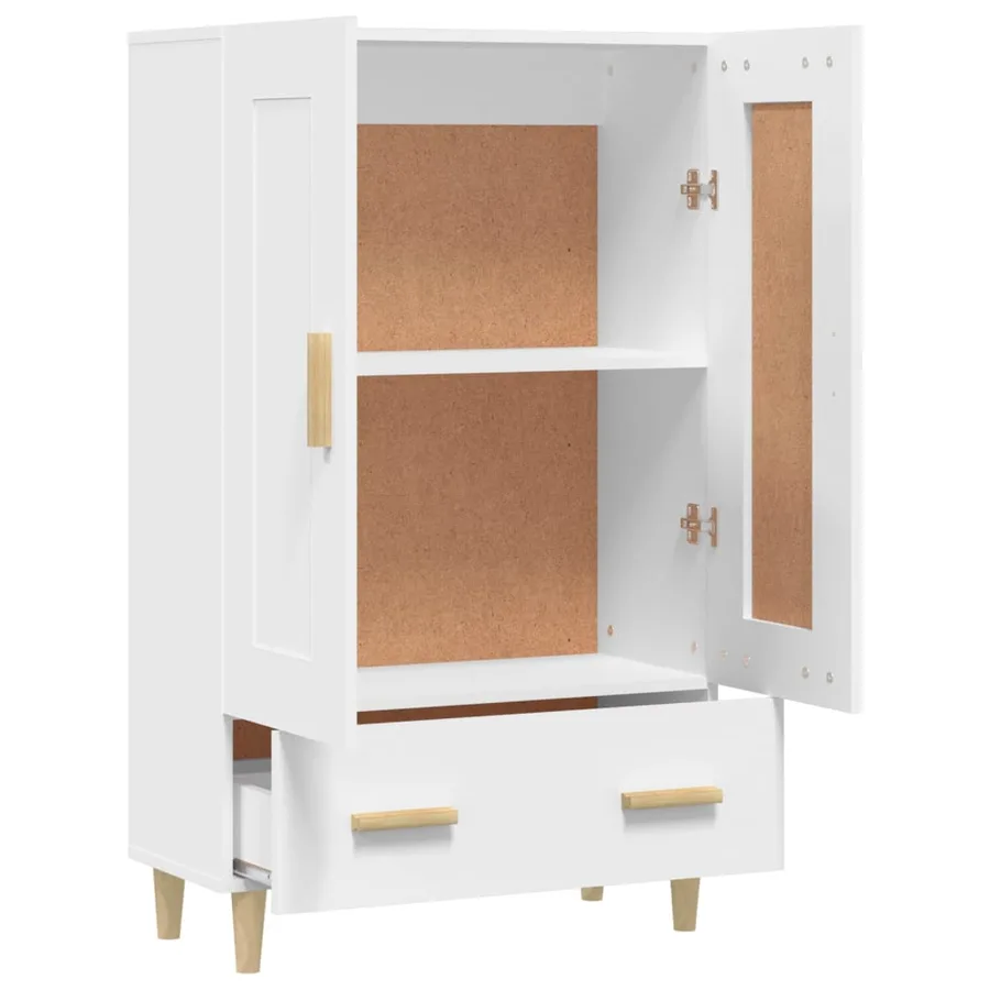 Buffet haut Blanc 70x31x115 cm Bois d'ingénierie - 7
