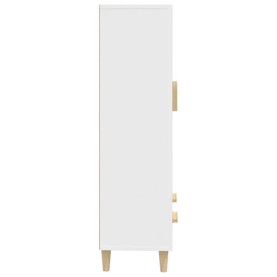 Buffet haut Blanc 70x31x115 cm Bois d'ingénierie - 8