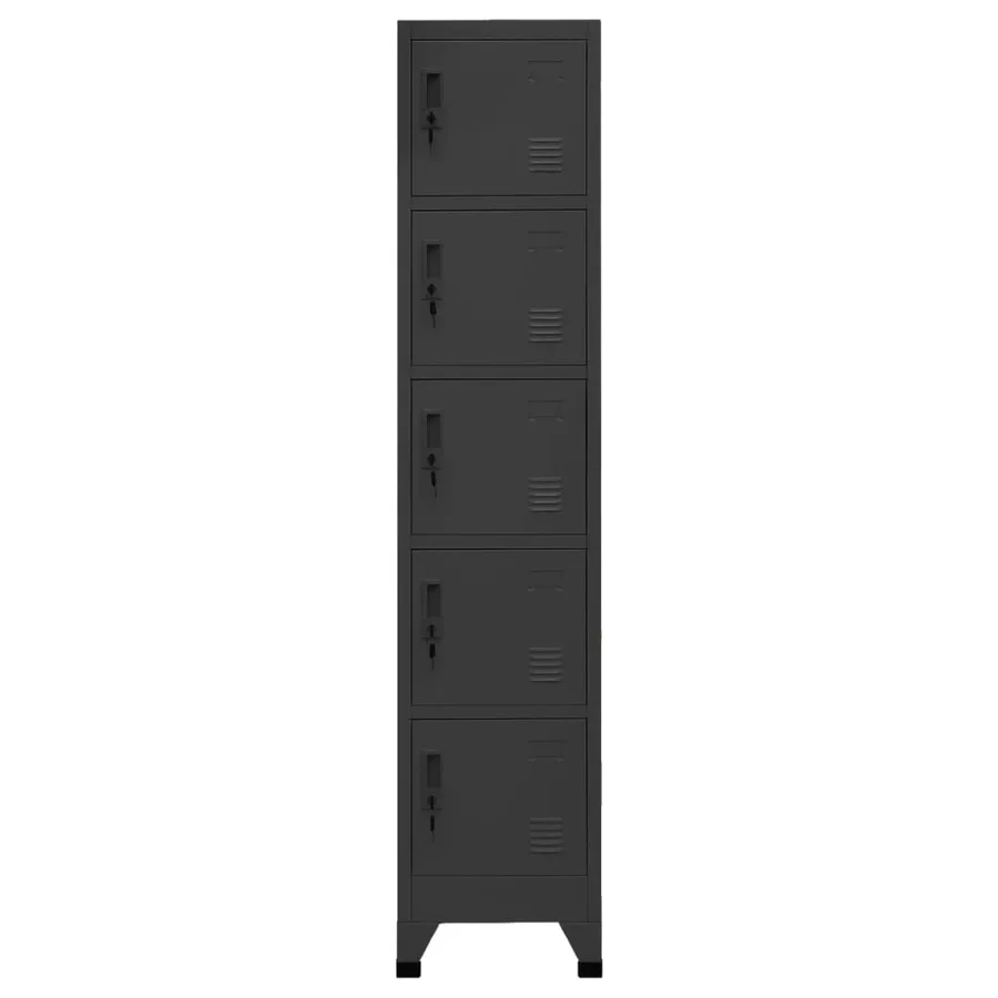Armoire à casiers Anthracite 38x40x180 cm Acier - 2