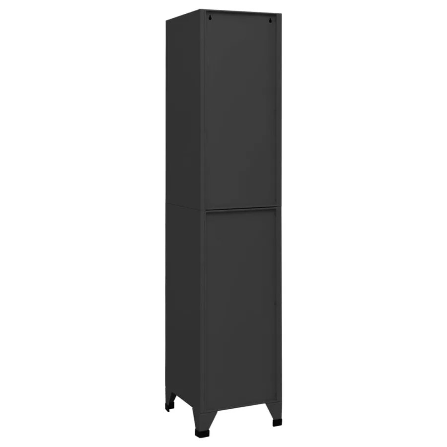 Armoire à casiers Anthracite 38x40x180 cm Acier - 4