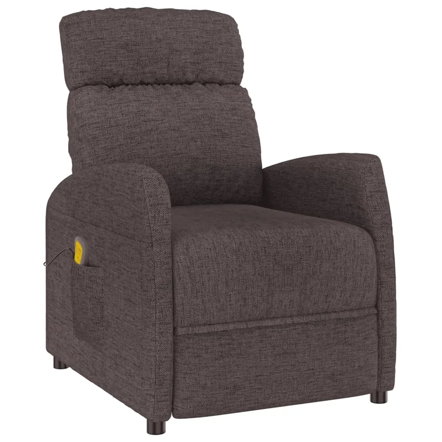 Fauteuil de massage Marron foncé Tissu - 2