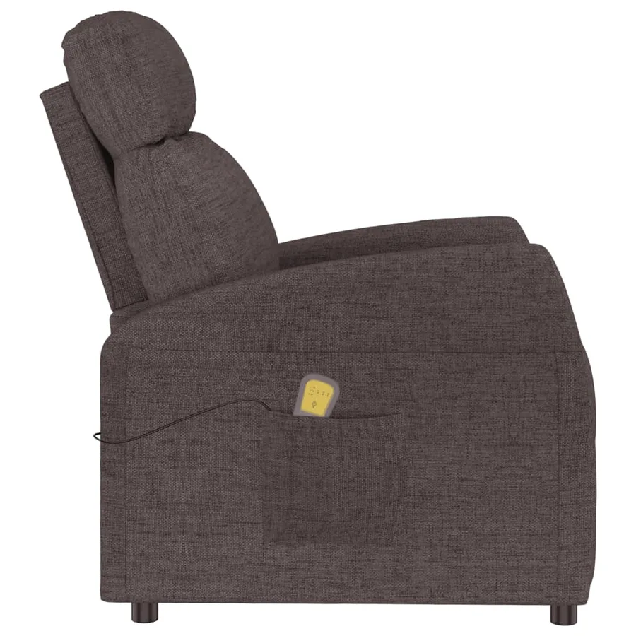 Fauteuil de massage Marron foncé Tissu - 4